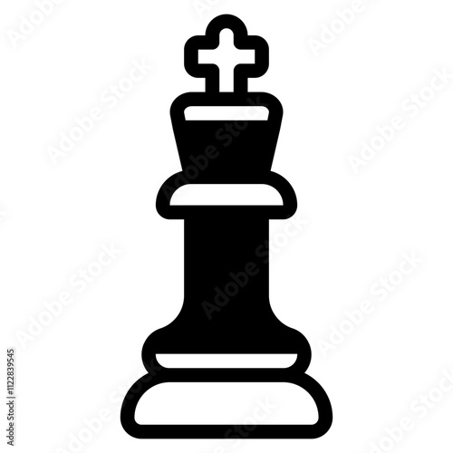 Iconic Black King Chess Piece