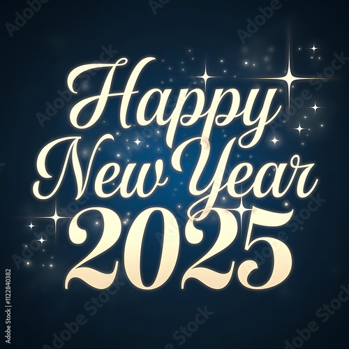 Happy New Year 2025. Festive background for your design.2025 colorful Happy New Year card.Simple Happynew year banner photo