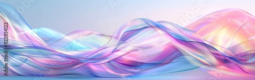 Wallpaper Mural Abstract Wavy Background with Iridescent Colors Torontodigital.ca