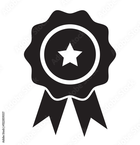 Approved or certified badge medal icon set. Approval check mark and thumb up on medal. Containing quality, brand, stamp, inspector checking, award, reward, winner, prize. Vector illustration