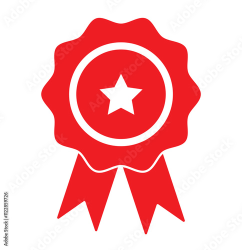Approved or certified badge medal icon set. Approval check mark and thumb up on medal. Containing quality, brand, stamp, inspector checking, award, reward, winner, prize. Vector illustration