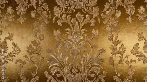 Gold Velvet Art: Opulent Wallpaper Design

