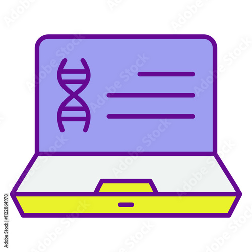 Genetic Data Icon for Science and Research