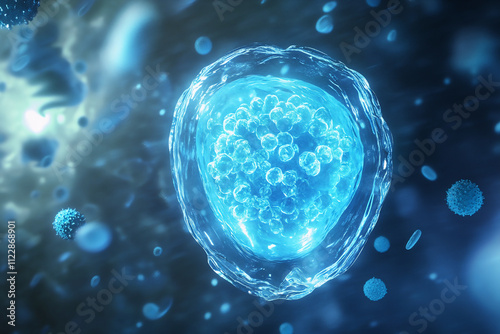 Conceptual science illustration, abstract representation of antimicrobial resistance