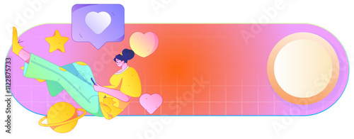 Happy Valentine's Day flat character vector concept business hand drawn illustration
