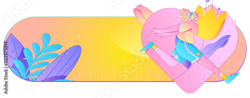 Happy Valentine's Day flat character vector concept business hand drawn illustration
