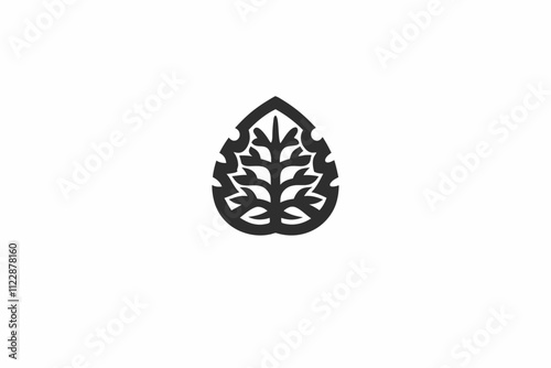 creative leaf con concept  and logo vector illustration