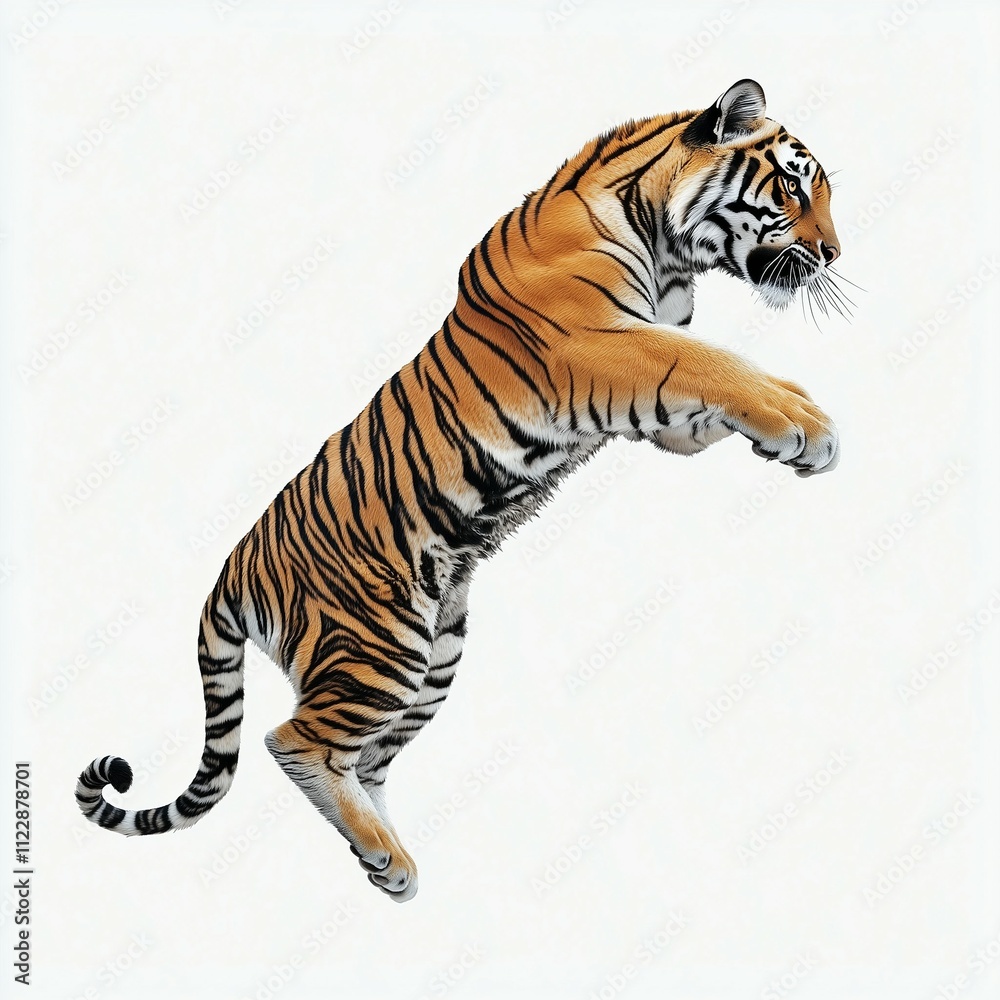 Obraz premium tiger on white background