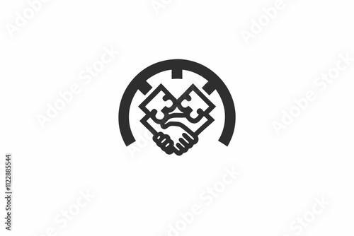 creative partnership collaboration icon  and logo vector illustration