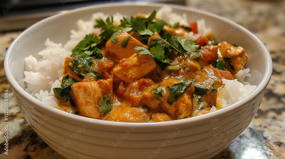 Paleo chicken curry with coconut milk and spinach Paleo chicken curry with coconut milk and spinach