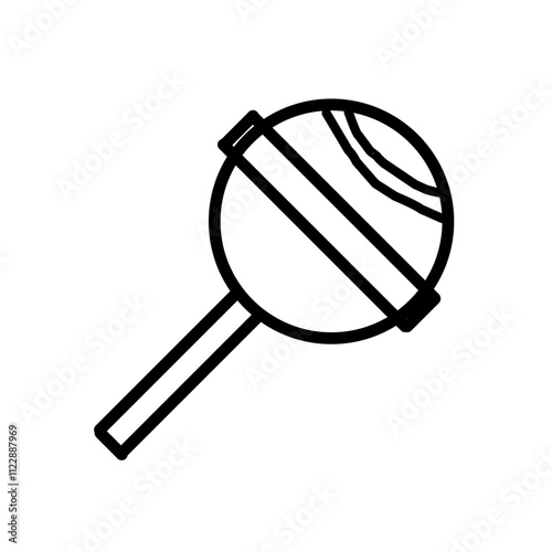 Hand drawn candy stick outline 