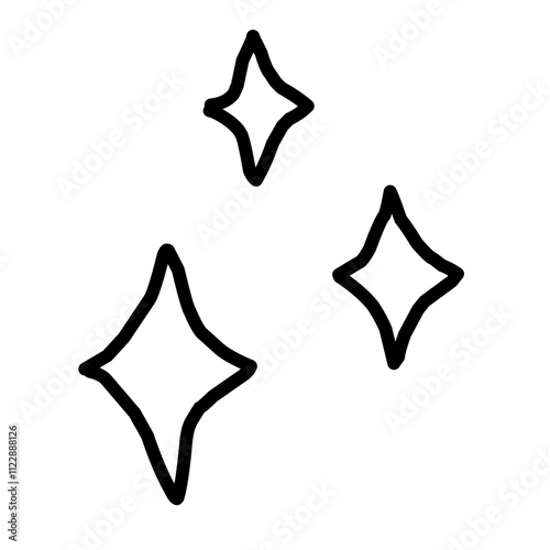 black and white star
