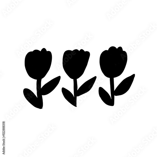 Ilustration set of flowers