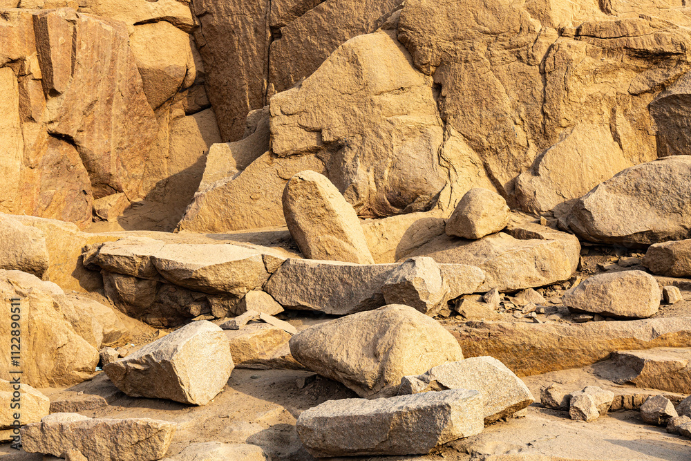 Ancient stone pit in the city of Aswan