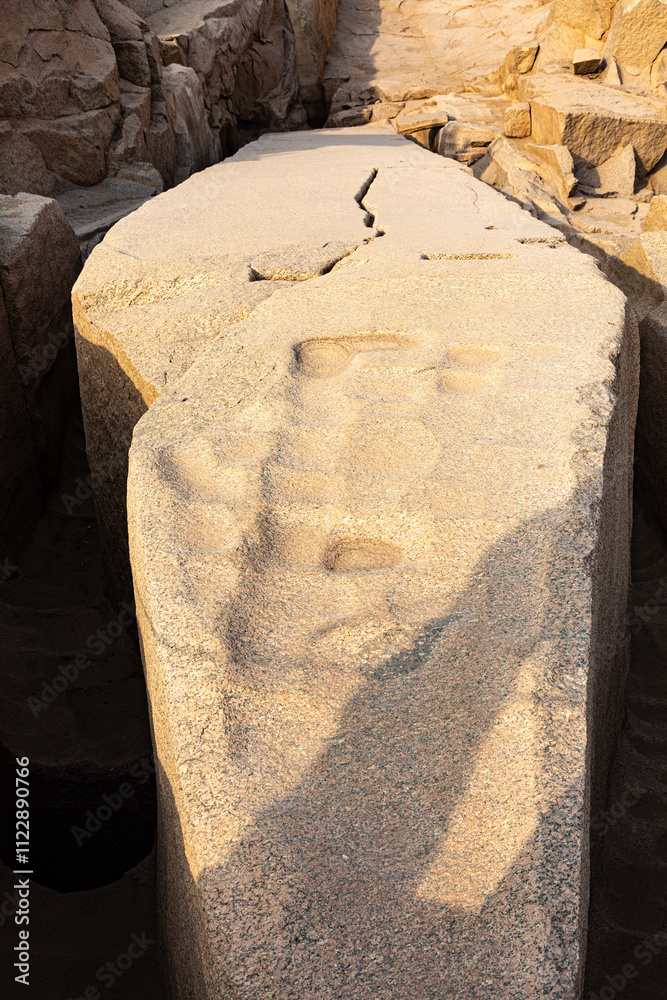 Ancient stone pit in the city of Aswan