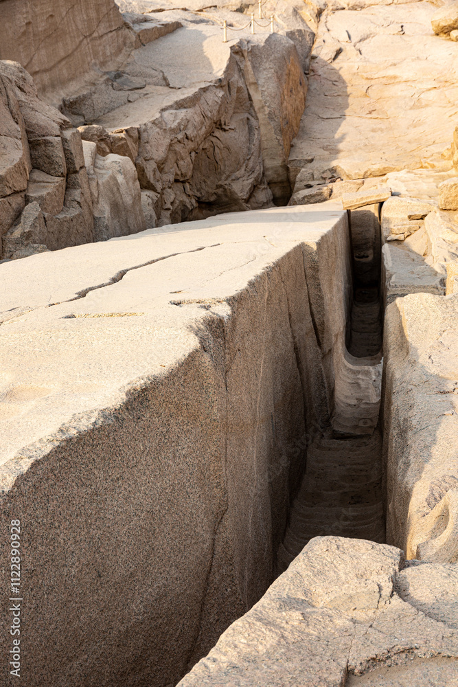 Ancient stone pit in the city of Aswan