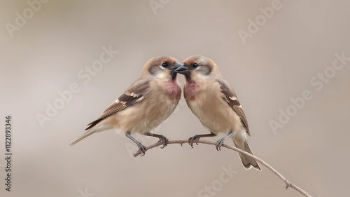 sparrows in love