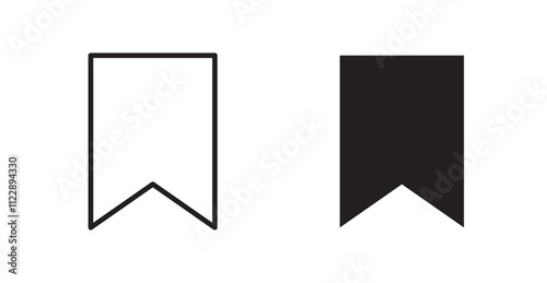 Free Download Bookmark outlined and solid icon vector collection. - GFXLoad