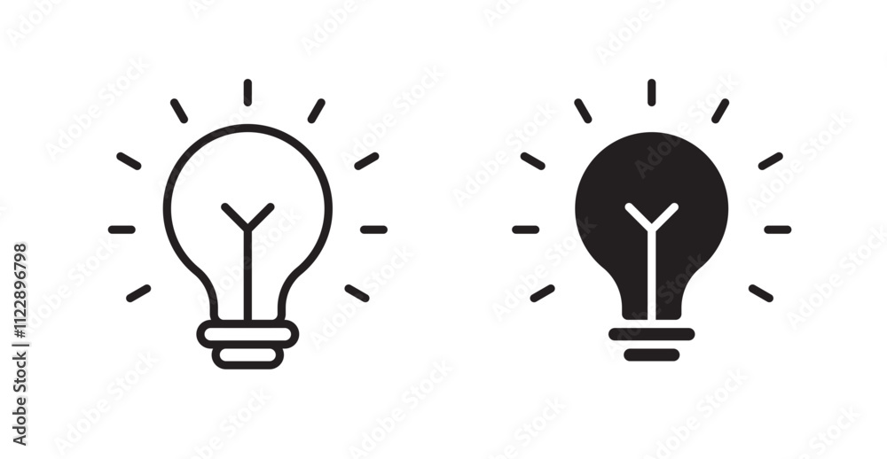Lamp outlined and solid icon vector collection. Lamp outlined and solid icon vector collection.