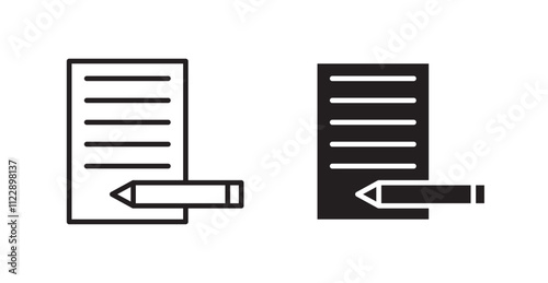 Register outlined and solid icon vector collection.