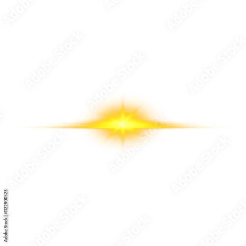 Realistic glowing and shiny lens flare effect