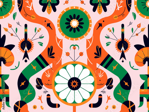 illustration vector a wallpaper background, stylized, modern, Italy themes, geometric, flat colors, depicting Italy items