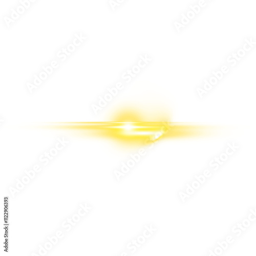 Realistic glowing and shiny lens flare effect