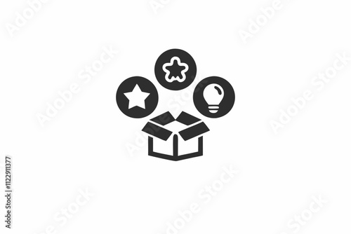creative product development icon and logo vector illustration
