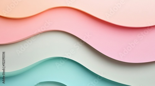 Subtle wavy background with overlapping pastel gradient layers