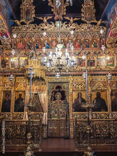 Obraz na płótnie Charming Mountain Monastery Chapel w salonie