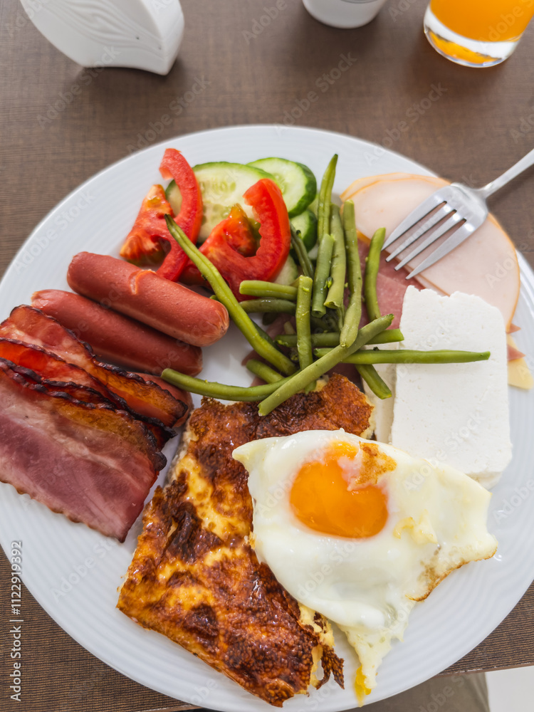 Hearty Breakfast Plate with Fresh Ingredients