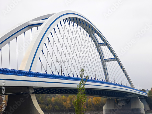 Apollo bridge over Danube river in Bratislava Slovakia photo