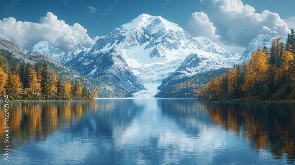 Obraz premium A surreal image of a melting, crying glacier, illustrating the effects of climate change and global warming on the environment.