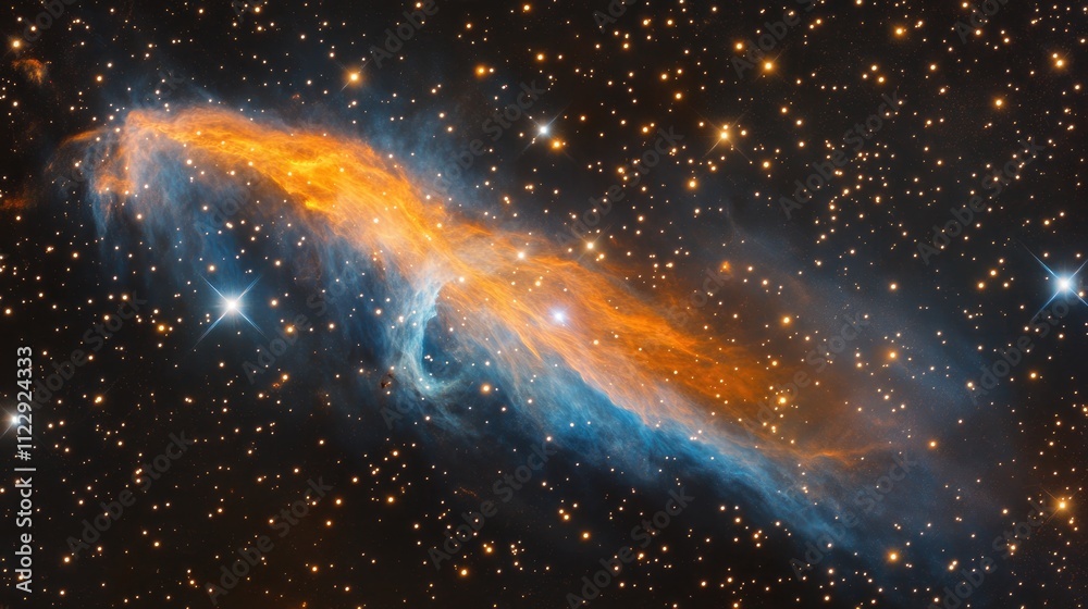 Fototapeta premium Celestial Nebula Swirling Cosmic Dust and Stars
