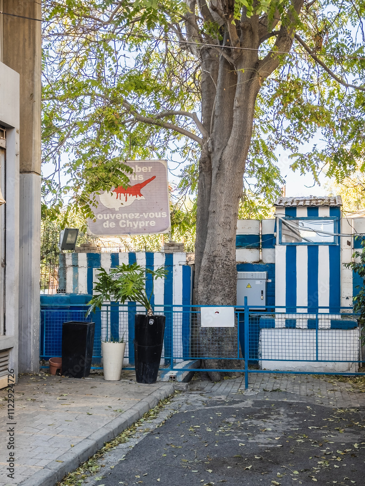 Divided Cyprus Border Landmark in Nicosia