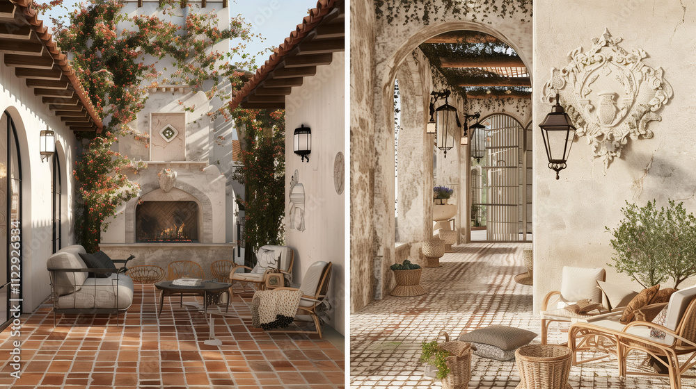 Fototapeta premium mood board landscpae spanish idea