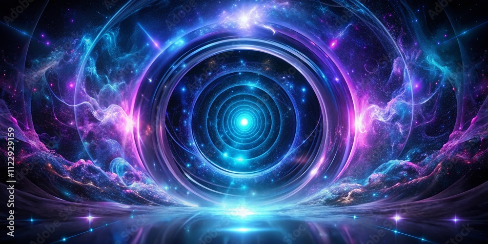 Obraz premium Enigmatic Abstract Dark Portal with Glowing Effects for Dynamic Animation Backgrounds and Visual Projects