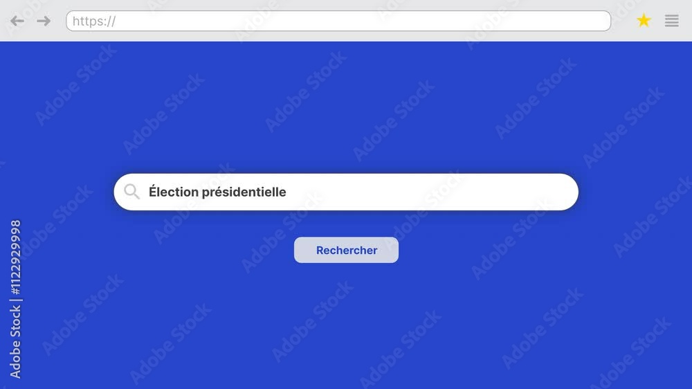 Recherche élection présidentielle en ligne.