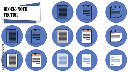 block note vector