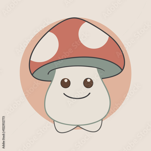 a cartoon illustration of a mushroom