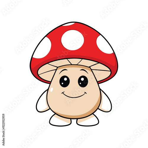 a cartoon illustration of a mushroom