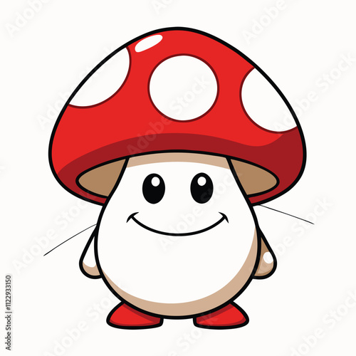 a cartoon illustration of a mushroom