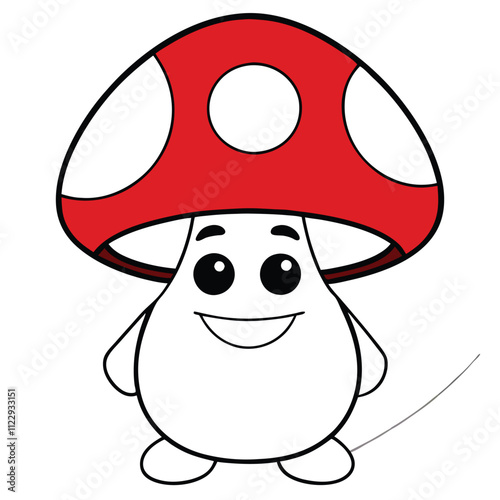 a cartoon illustration of a mushroom