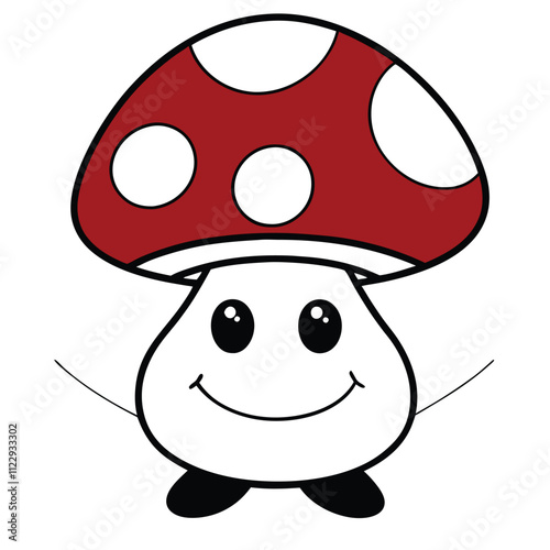 a cartoon illustration of a mushroom