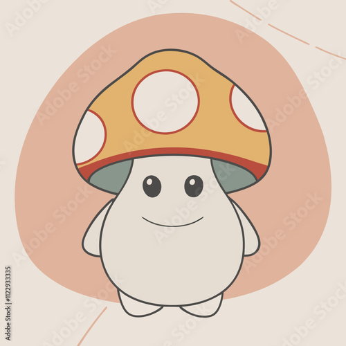 a cartoon illustration of a mushroom