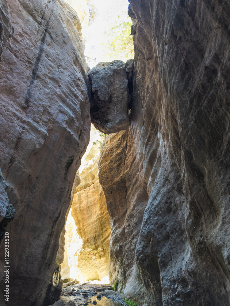 Natural Canyon with Towering Cliffs