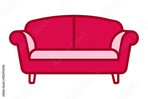 Colorful Sofa Furniture Clipart.