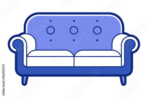 Colorful Sofa Furniture Clipart.