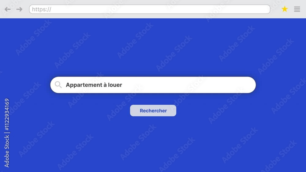 Recherche d'un appartement à louer en ligne.