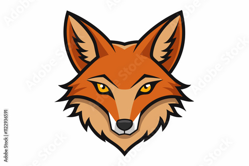 Coyote Head Vector Illustration & Clipart Design photo